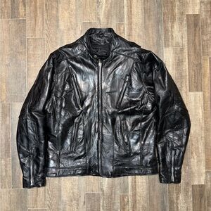 Buffalo David Bitton Men's Black Leather Jacket